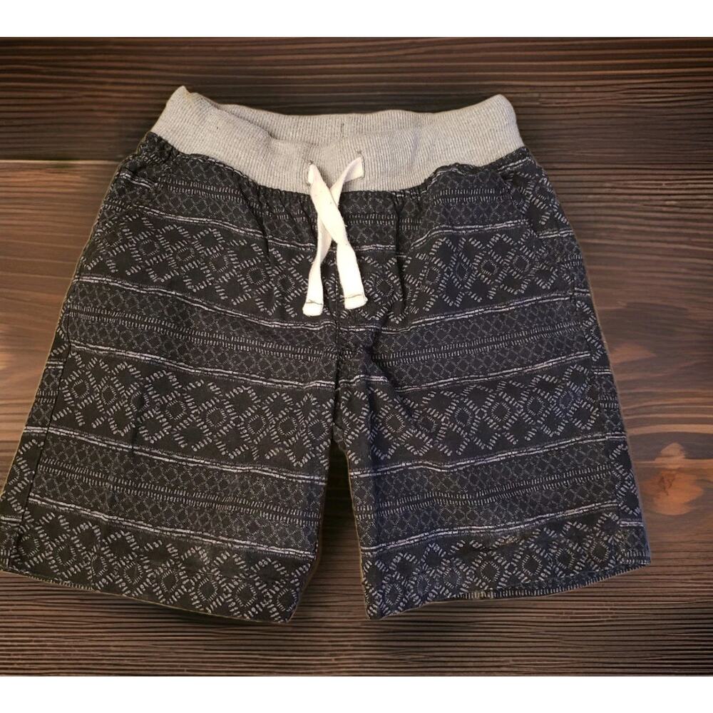 Cat & Jack Toddler Boys Shorts Size 5T Gray Black Patterned Drawstring Waist